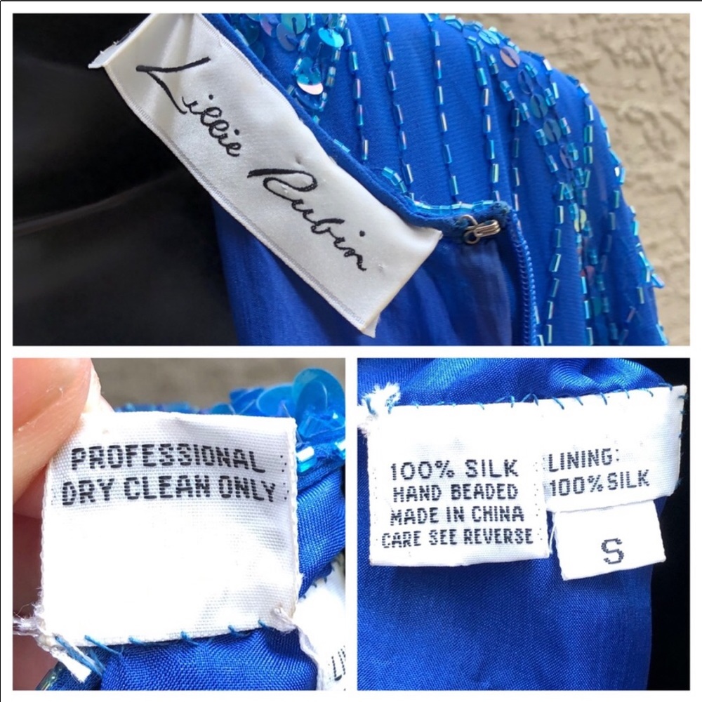 🥶Vintage Beaded & Sequin Lillie Rubin Dress (S) - Picture 15 of 16